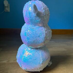 Sequin Snowman Plush Decor